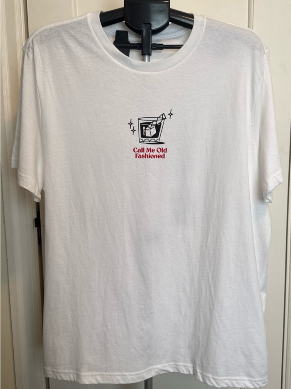 Old Navy Shirt Mens XL White Old Fashioned Cocktail Guide Graphic Tee Bourbon
